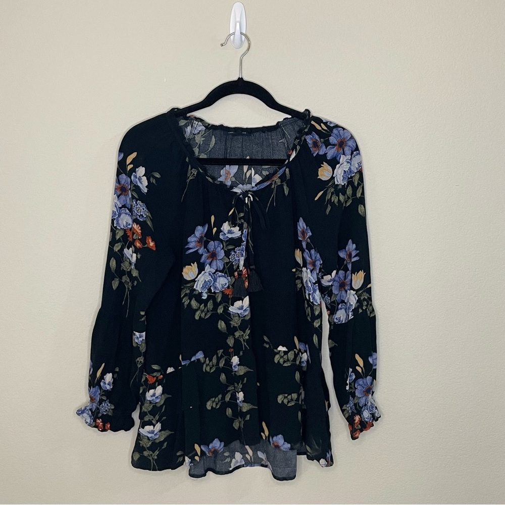 AEO Long Sleeve Floral Print Blouse